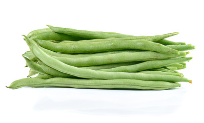 long bean isolated on white backgroound.
