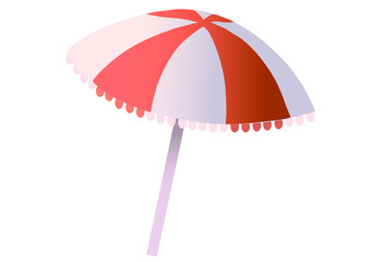 Vector illustration. Beach umbrella on a white background.