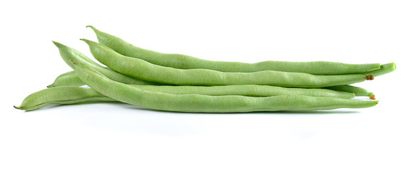 long bean isolated on white backgroound.