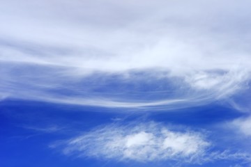 Naklejka na ściany i meble Beautiful Clouds in cloudscape with the blue sky