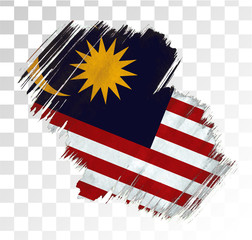 Malaysia flag grunge stain