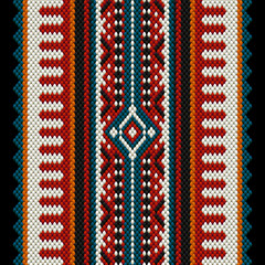 A Beautiful Middle Eastern Sadu Traditional Carpet Fabric Textur