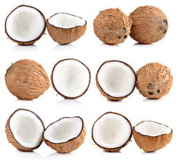 Coconut isolated on white background