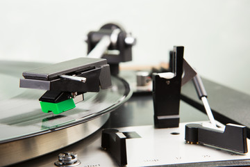 vintage music player turntable