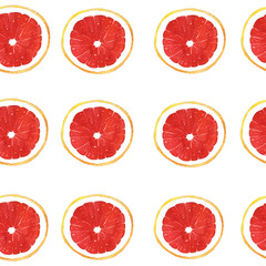 watercolor grapefruit pattern