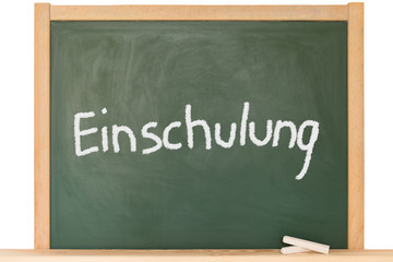 eine Tafel mit einem Text zum Schulanfang