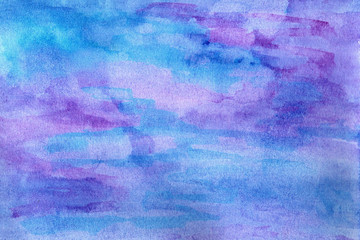 Blue-purple grunge in watercolor
