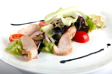 meat salad with Greens