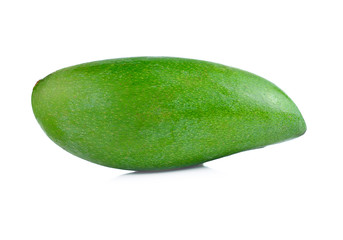 green mango on white background