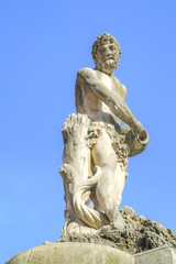 Fototapeta na wymiar Reggio Emilia. Fountain of the river Crostolo