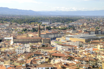 Fototapeta na wymiar Florence. View from the height of bird flight