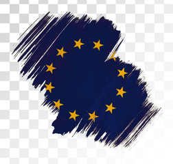 European Union flag grunge stain
