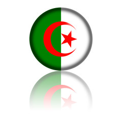Algeria Flag Sphere 3D Rendering