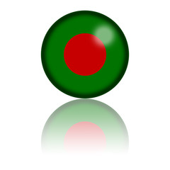 Bangladesh Flag Sphere 3D Rendering