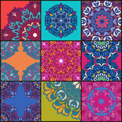 Seamless pattern. Vintage decorative elements.