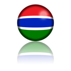 Obraz premium Gambia Flag Sphere 3D Rendering