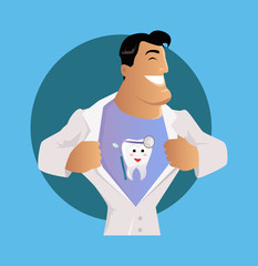 Doctor Dentist Character Design Flat