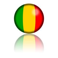 Fototapeta premium Mali Flag Sphere 3D Rendering