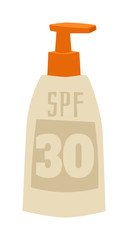 Sunscreen cream vector illustration.