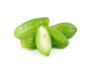 Bilimbi fruits isolated on a white background.