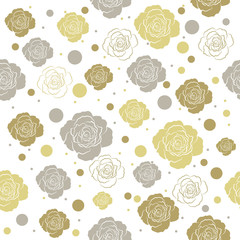 Fototapeta premium Seamless floral pattern with roses