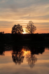 Evening near river