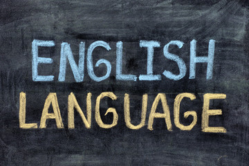 Fototapeta premium English language. English Language on blackboard