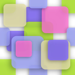 Seamless Geometric Pattern with transparent colored squares