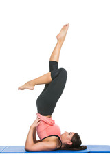 Fototapeta premium Beautiful woman making sport exercise