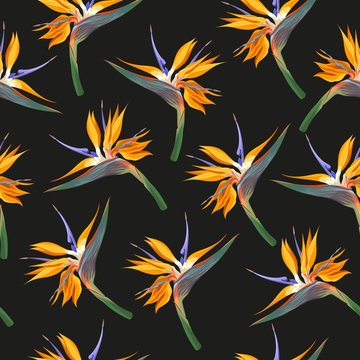 Jungle flowers seamless