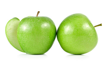 Green apple isolated on white background