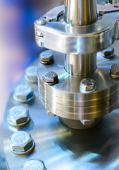 Flanged vacuum equipment.