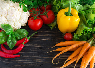 Group of fresh vegetables