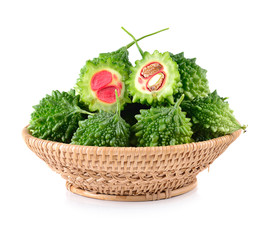 Bitter melon isolated on white background