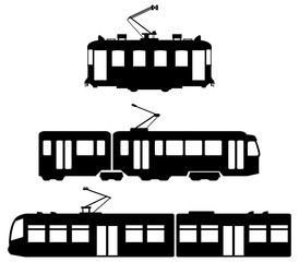 set of trams