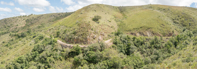 Panorama of the historic Suurberg Pass