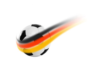 Fußball mit Deutschland Flagge