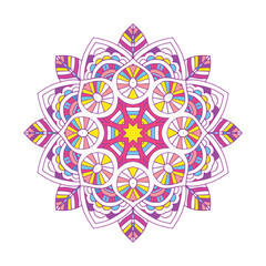 colored floral mandala