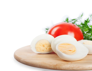 Boiled hen eggs