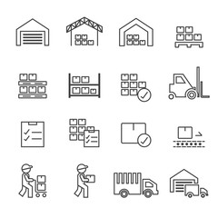 warehouse icon.line vector.