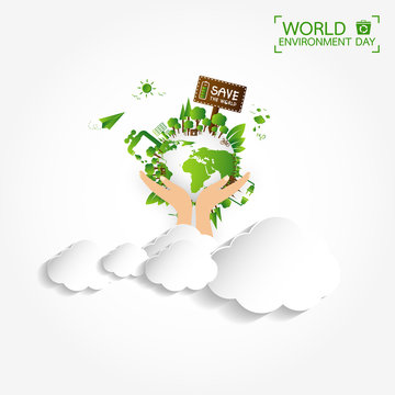 World environment day greeting design stock vector