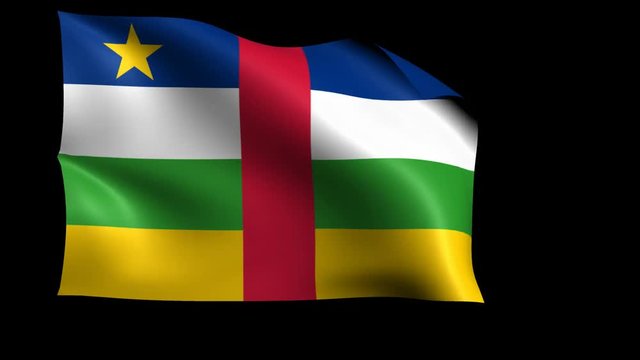 中央アフリカ国旗ループ(アルファチャンネル付き)