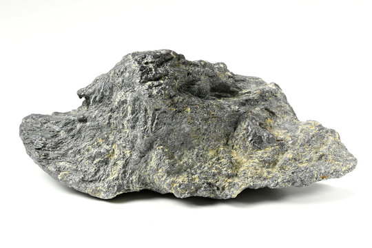 graphite from Bavarian Forest/ Germany isolated on white background