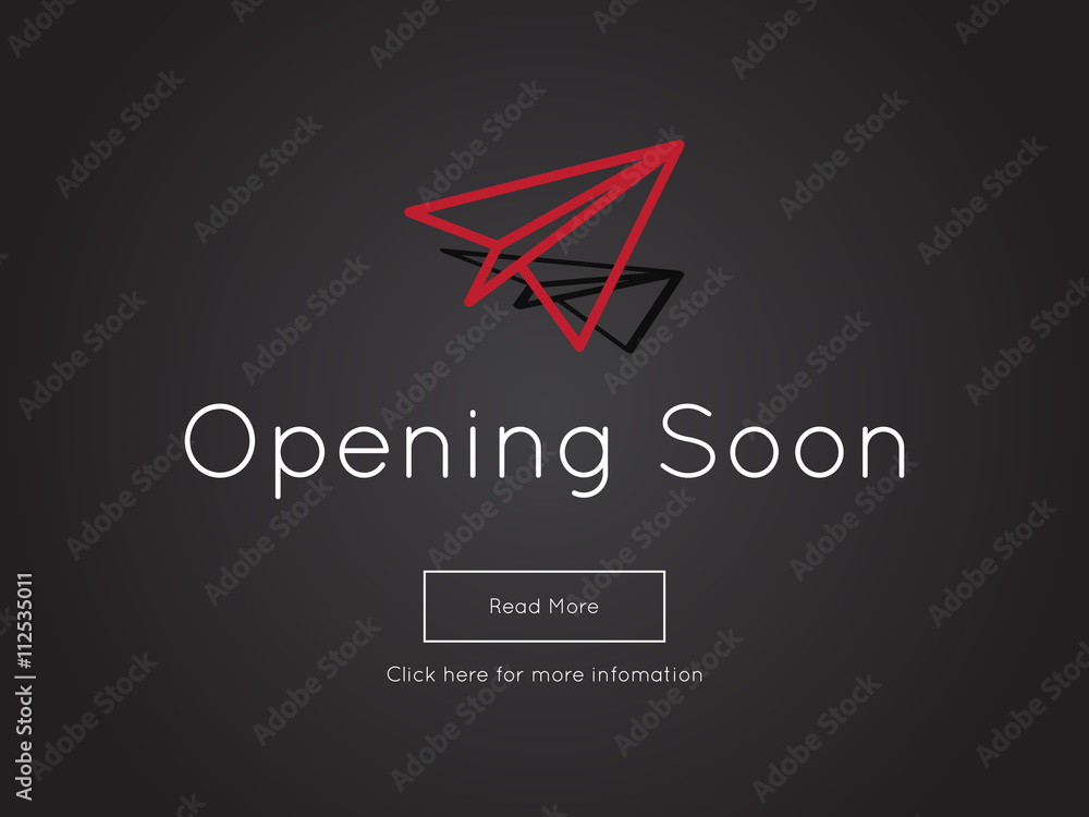 Wall mural opening soon for website template