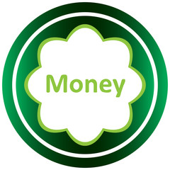 Green icon money text