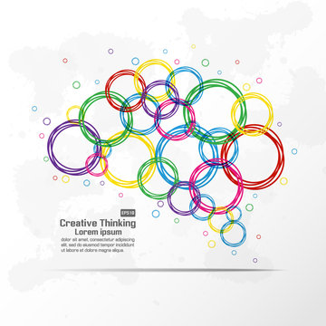 Abstract Creative Brain Graphic