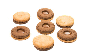 sandwich biscuits with chocolate filling