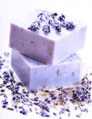 lavender soap with lavender flowers