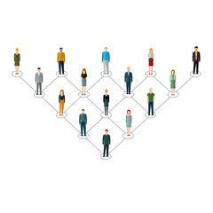 leadership concept. People follow the leader. 