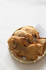 Japanese traditional sweet fish shaped pancake - TAIYAKI